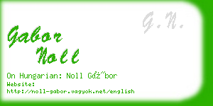 gabor noll business card